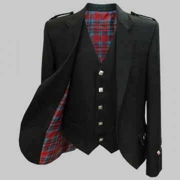 Argyll Kilt Jacket and Vest Lined with Tartan