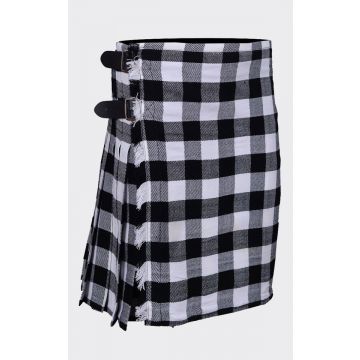 Black and White Tartan kilt