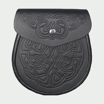 Celtic Embossed Leather Sporran