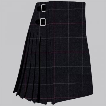 Clunie Charcoal Tartan Kilt