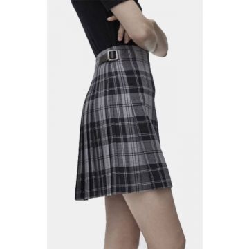 Grey Tartan Kilt For Women