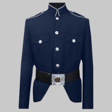 Guard Kilt Jacket Navy Silver