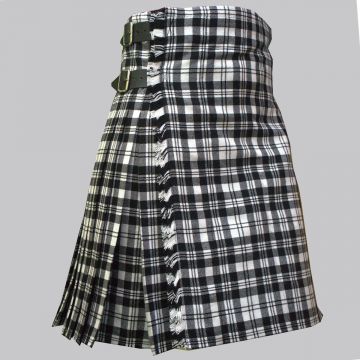 Scott Black And White Modern Tartan Kilt