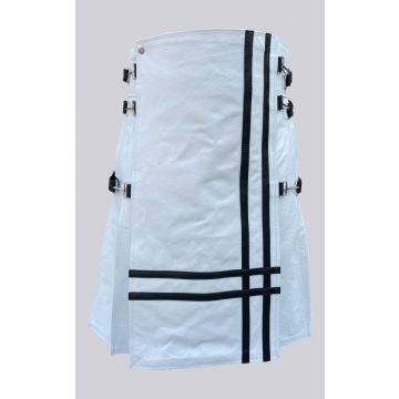 White Leather Kilt