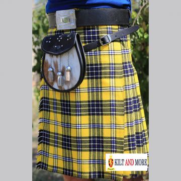 Yellow And Blue Tartan Kilt