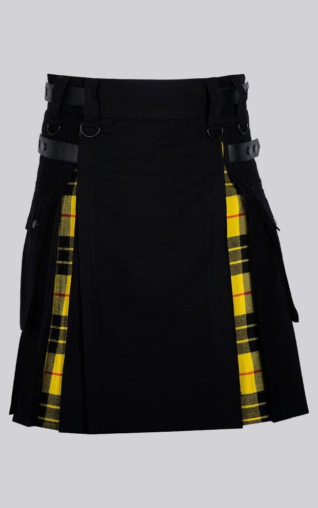 Black and yellow kilt on sale