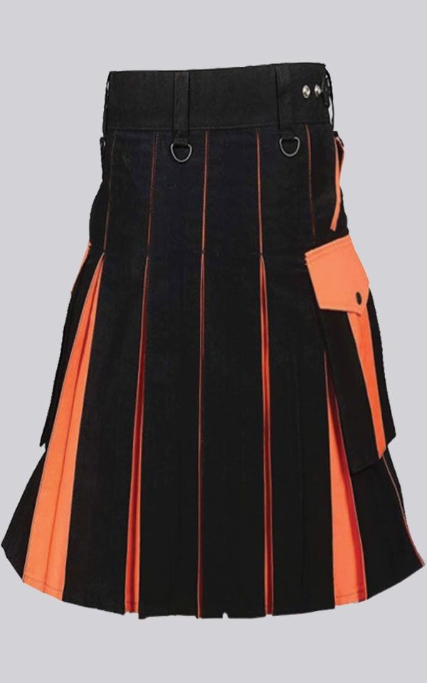 Orange and sales black kilt