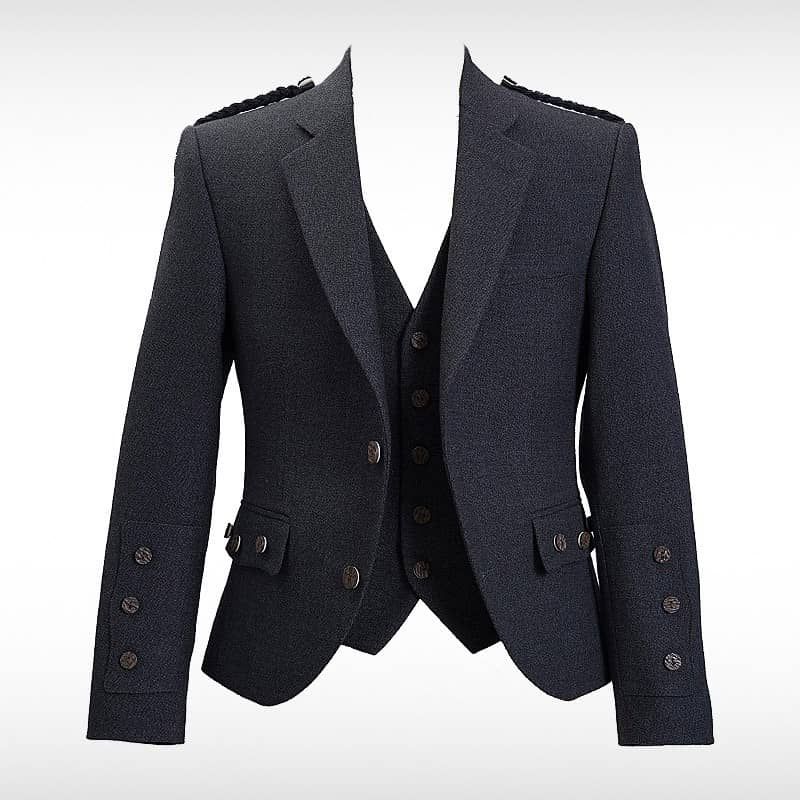 Charcoal tweed hot sale kilt jacket
