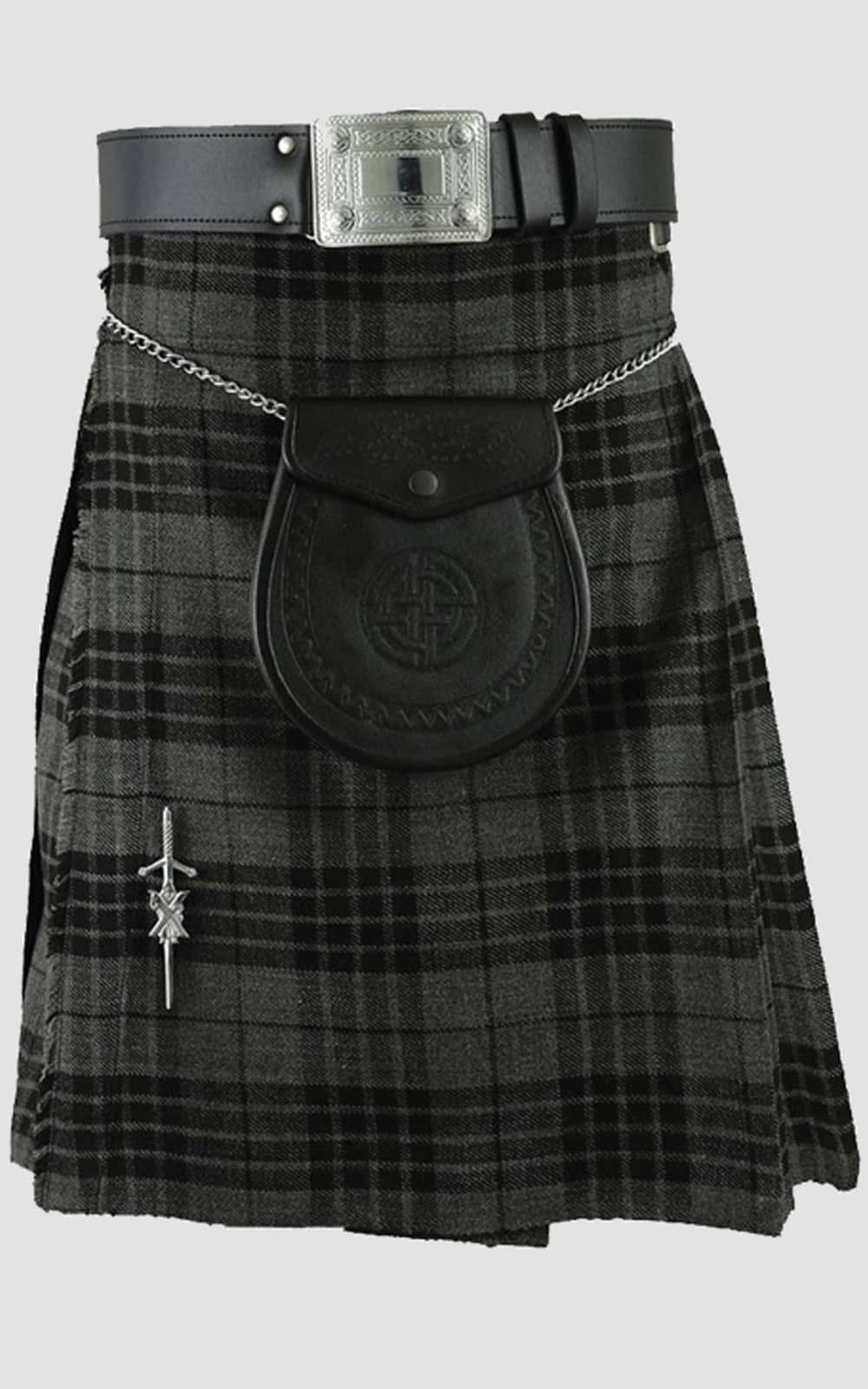 Grey Watch Tartan Scottish Traditional 8 Yards kilt