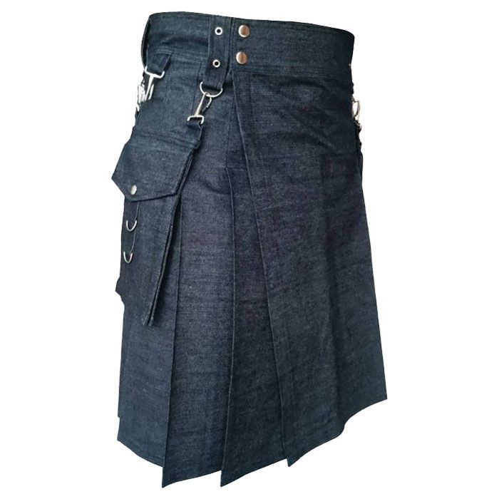 Indigo Blue Denim Kilt