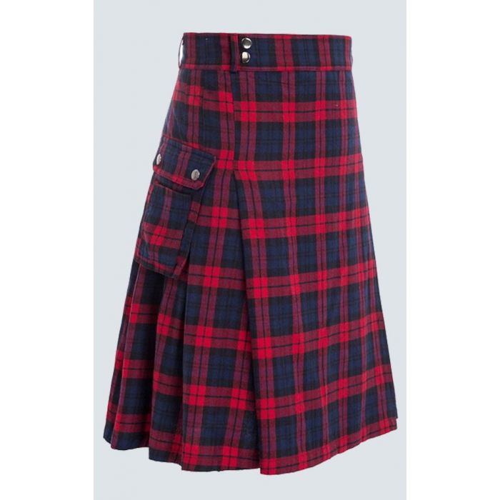 Brown Modern Utility Tartan kilt