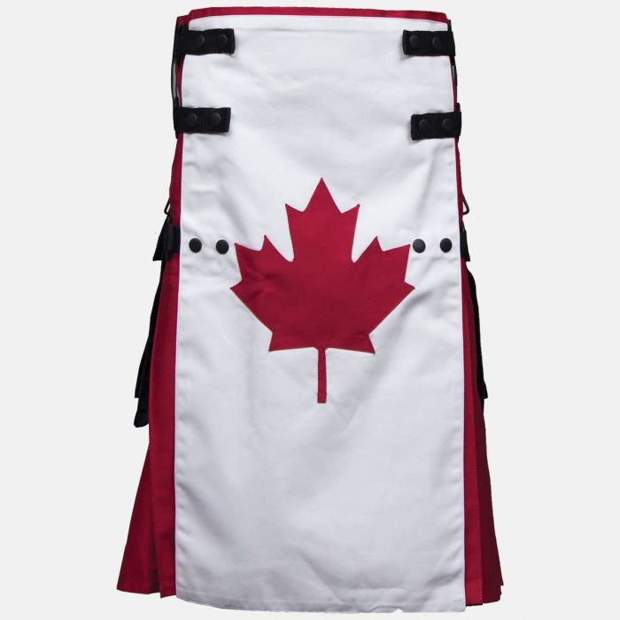 Canadian Flag Canvas Utility Kilt