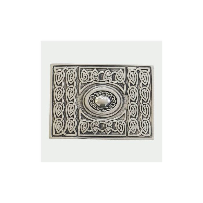 Celtic Chrome Kilt Buckle