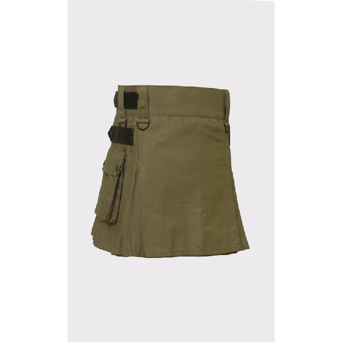 Women Khakhi Color Utility Kilt