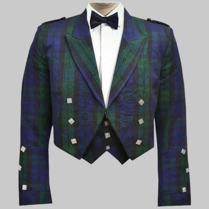 Prince Charlie Jacket-& Waistcoat In Tartan Made To Measure