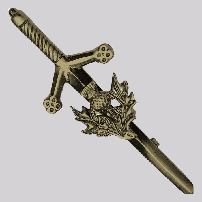 Antique Thistle Kilt Pin